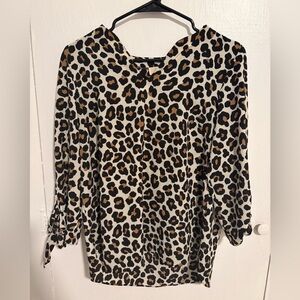 Michael Kors Leopard Print Blouse